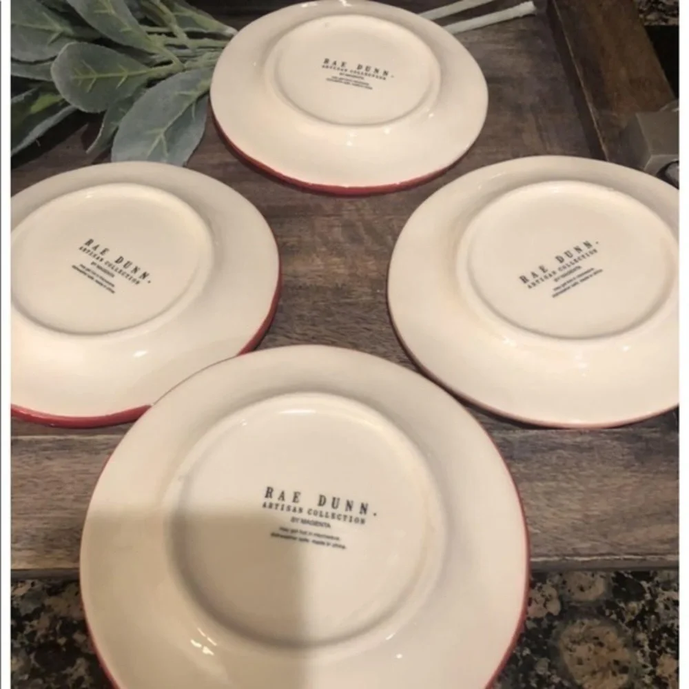 4‎ Rae Dunn by Magenta Artisan Plates